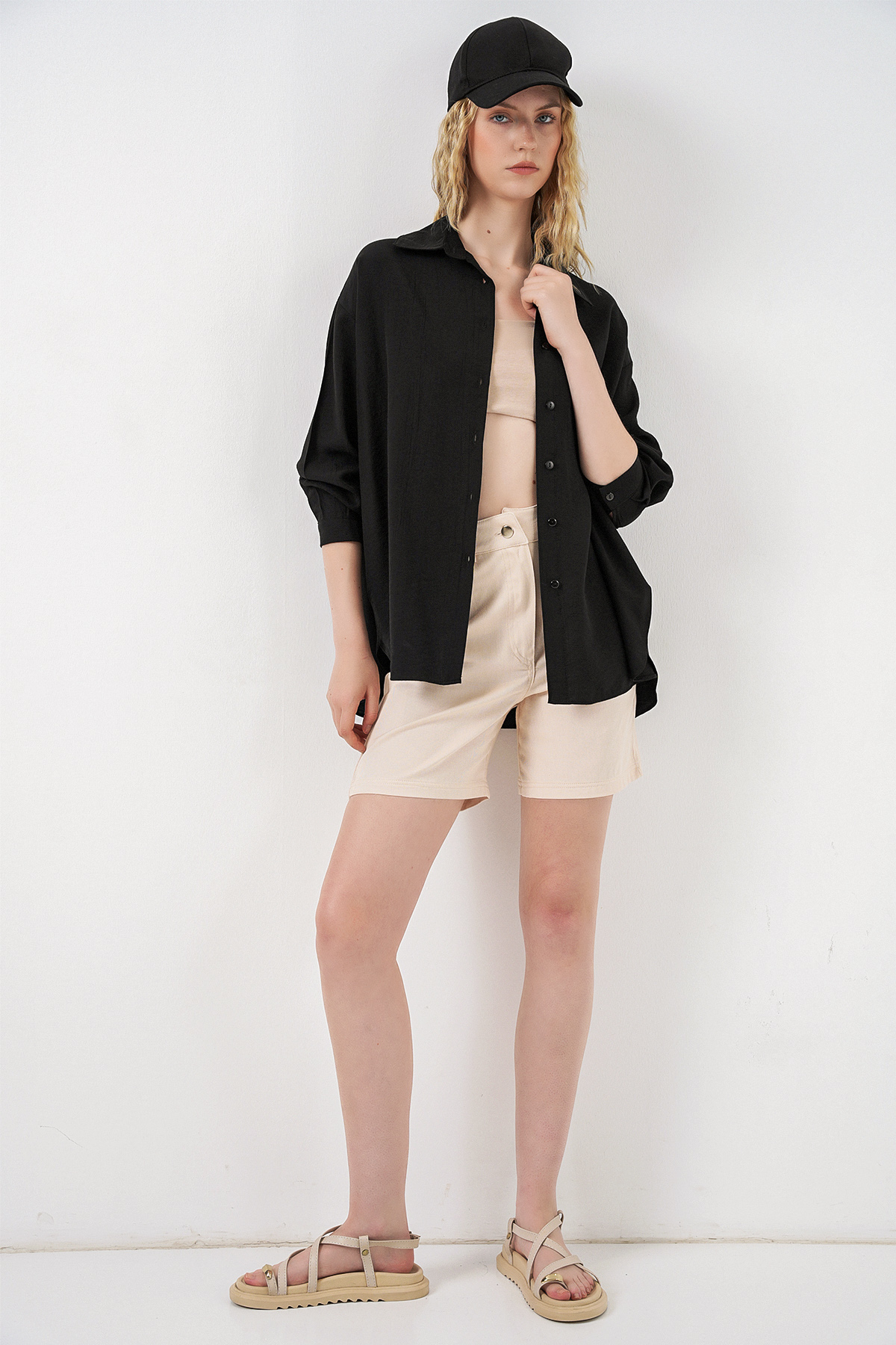 Women's Long Oversize Shirt 20334 