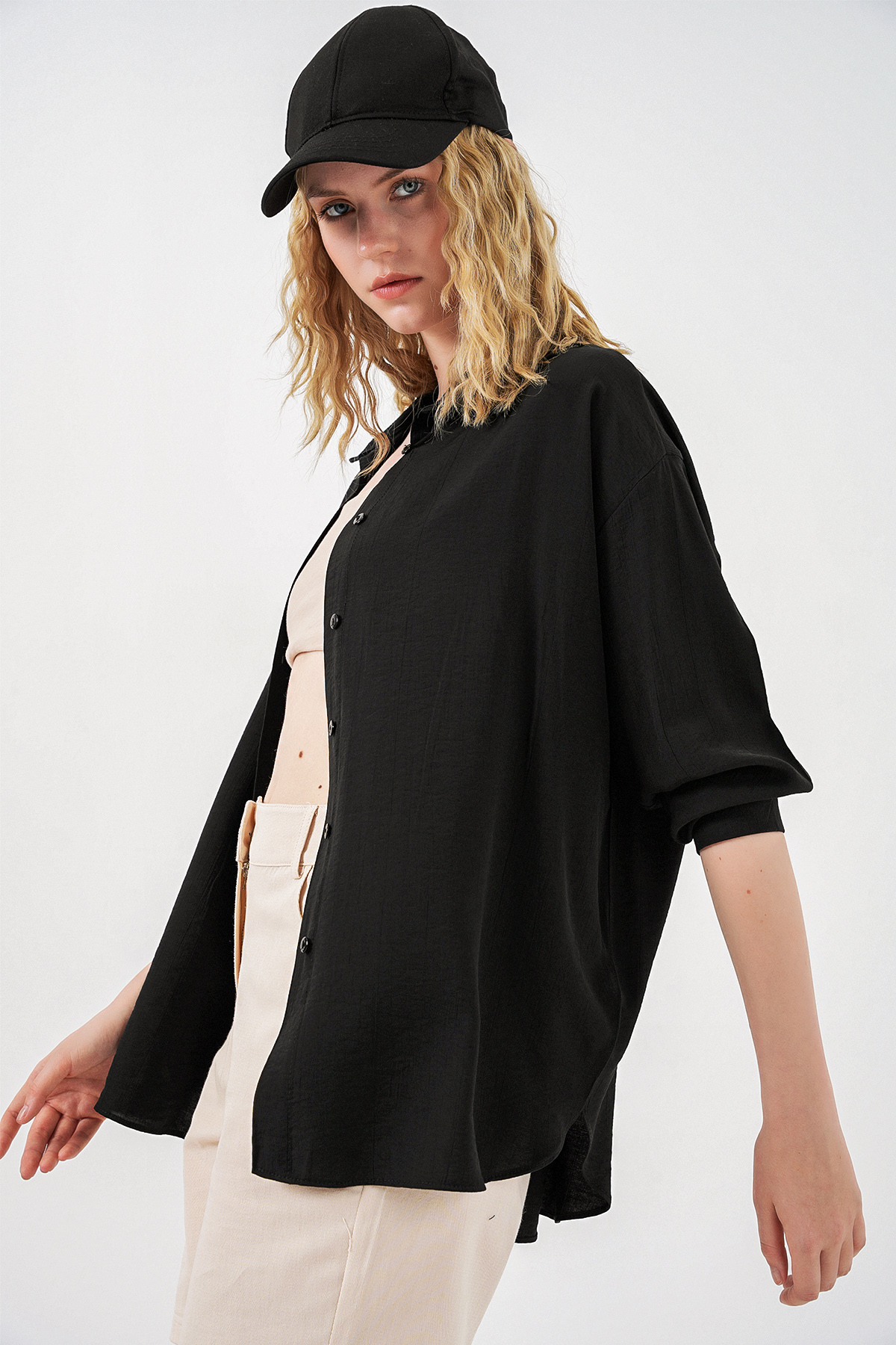 Women's Long Oversize Shirt 20334 