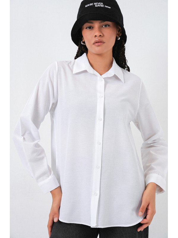 Women's Oversize Basic Shirt 20349 