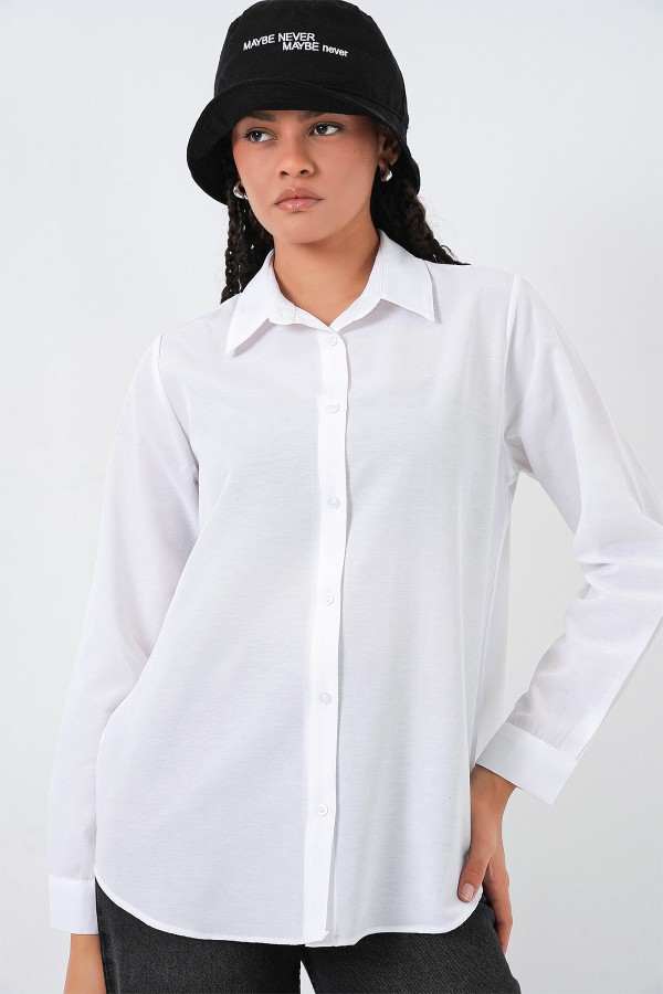 Women's Oversize Basic Shirt 20349 