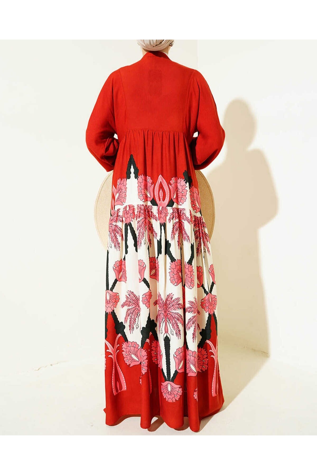 2423 Authentic Patterned Hijab Dress 