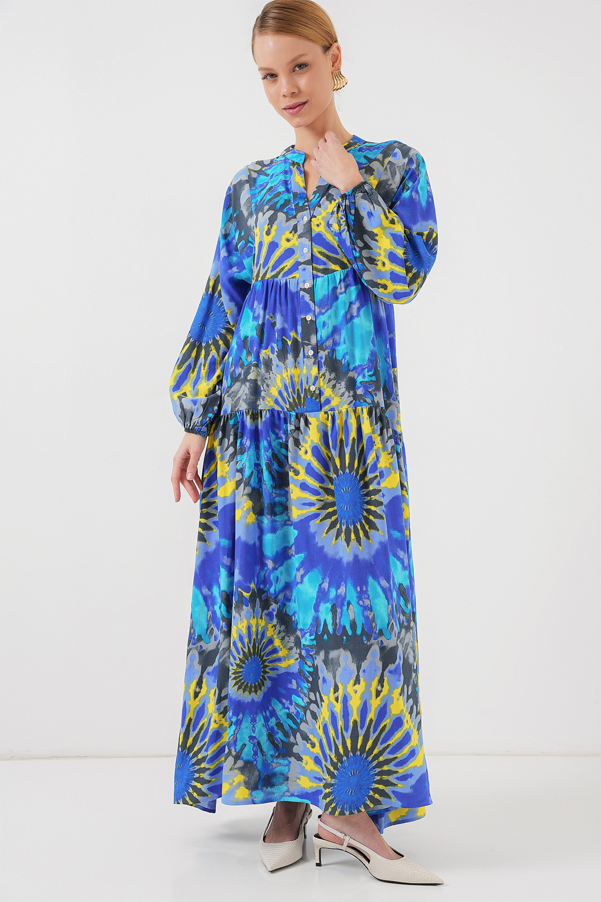 2423 Authentic Patterned Hijab Dress 