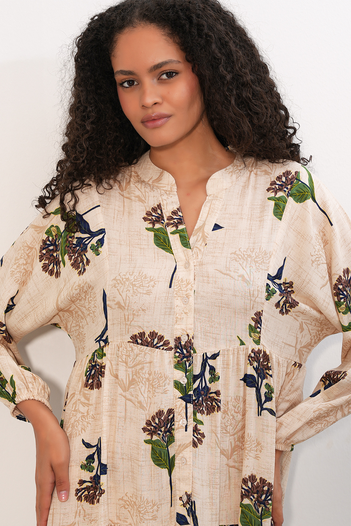Women's Side-Tie Long-Sleeve Blouse 996 
