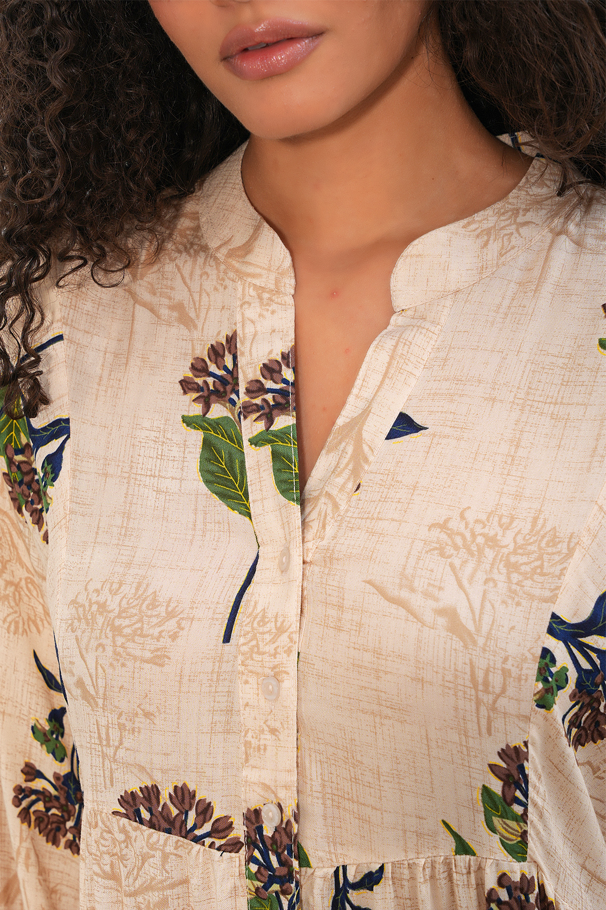 Women's Side-Tie Long-Sleeve Blouse 996 