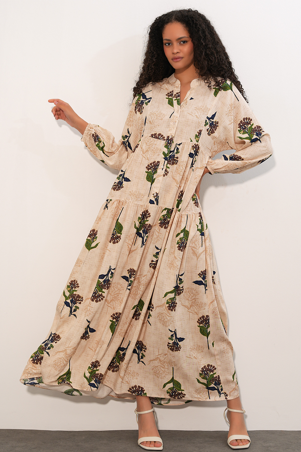 Women's Side-Tie Long-Sleeve Blouse 996 