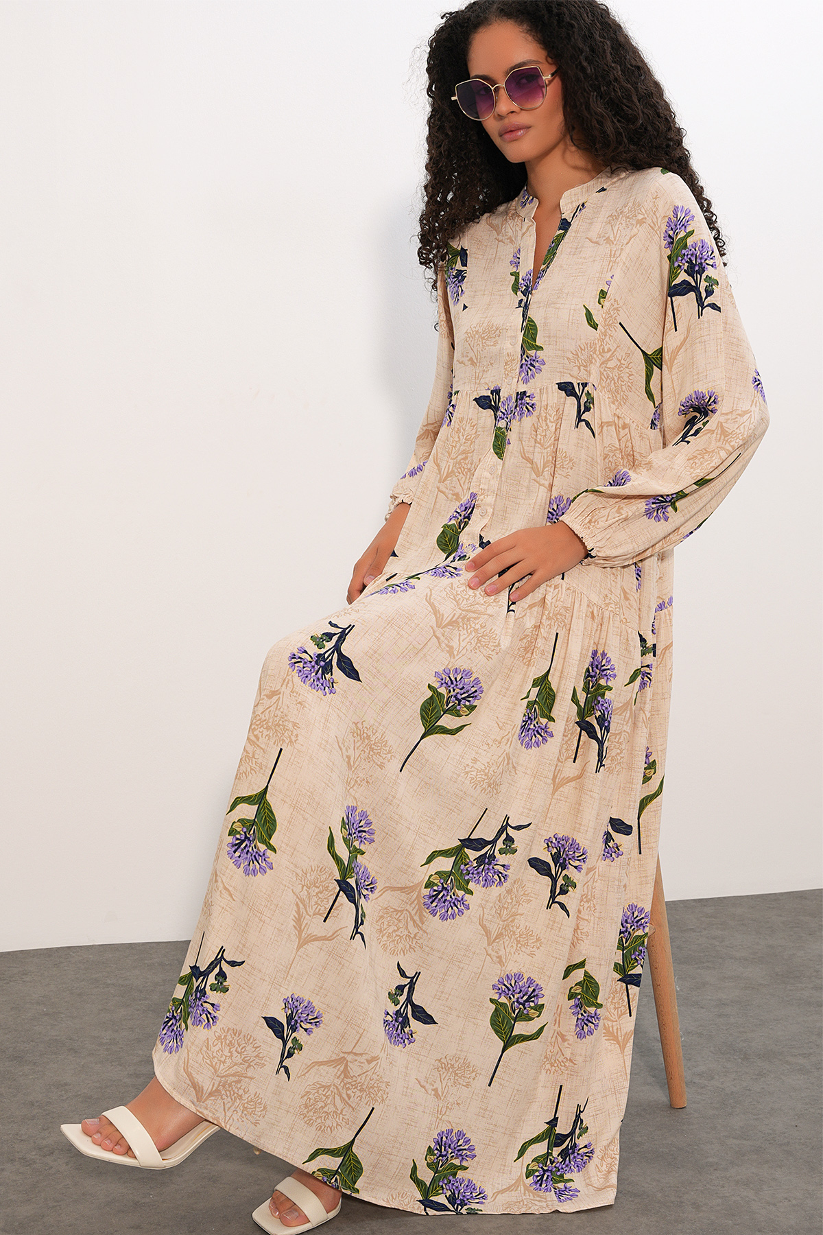 Women's Side-Tie Long-Sleeve Blouse 996 