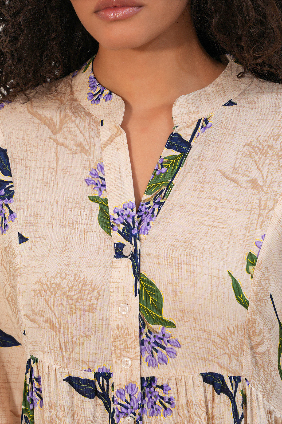 Women's Side-Tie Long-Sleeve Blouse 996 
