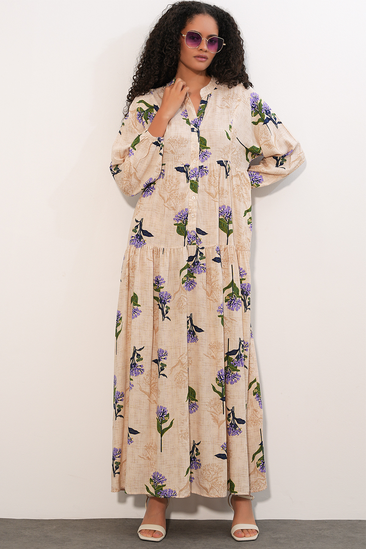 Women's Side-Tie Long-Sleeve Blouse 996 
