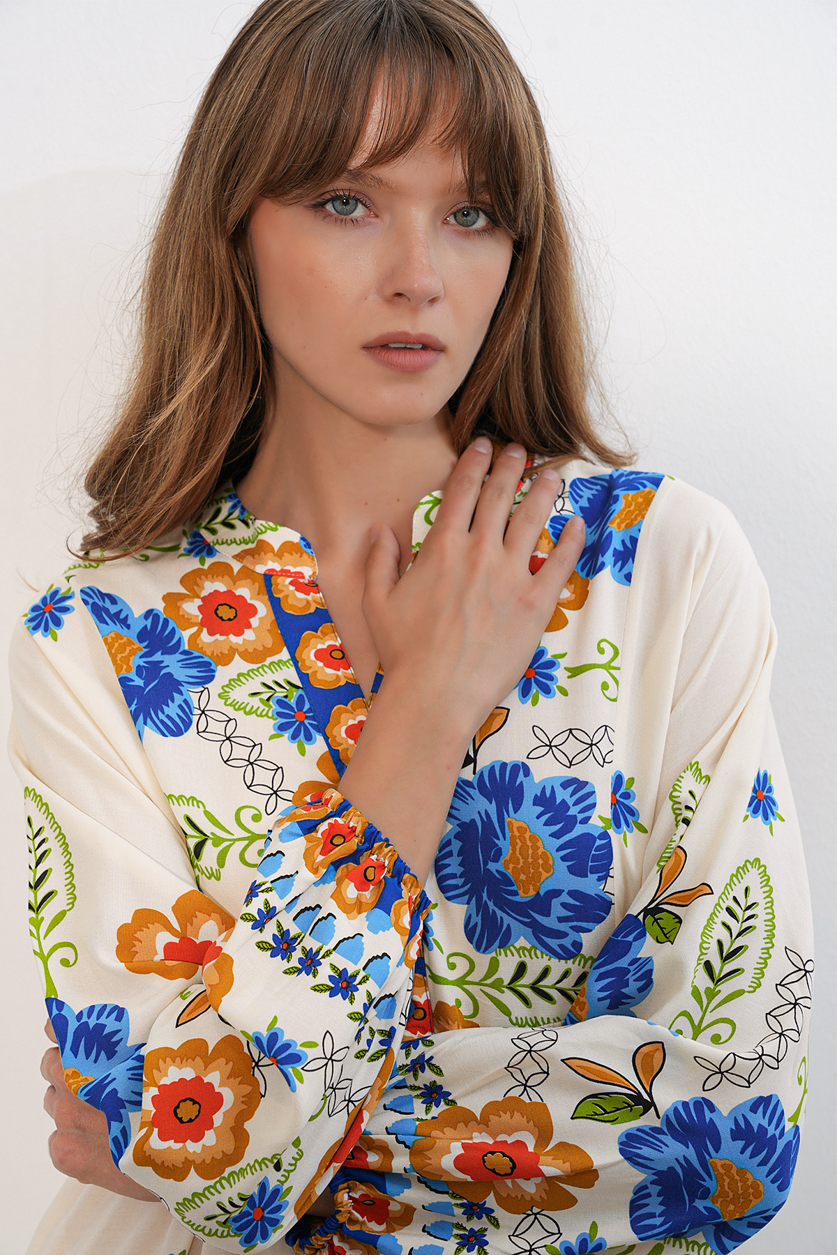 Women's Embroidered Oversize Blouse 1000 