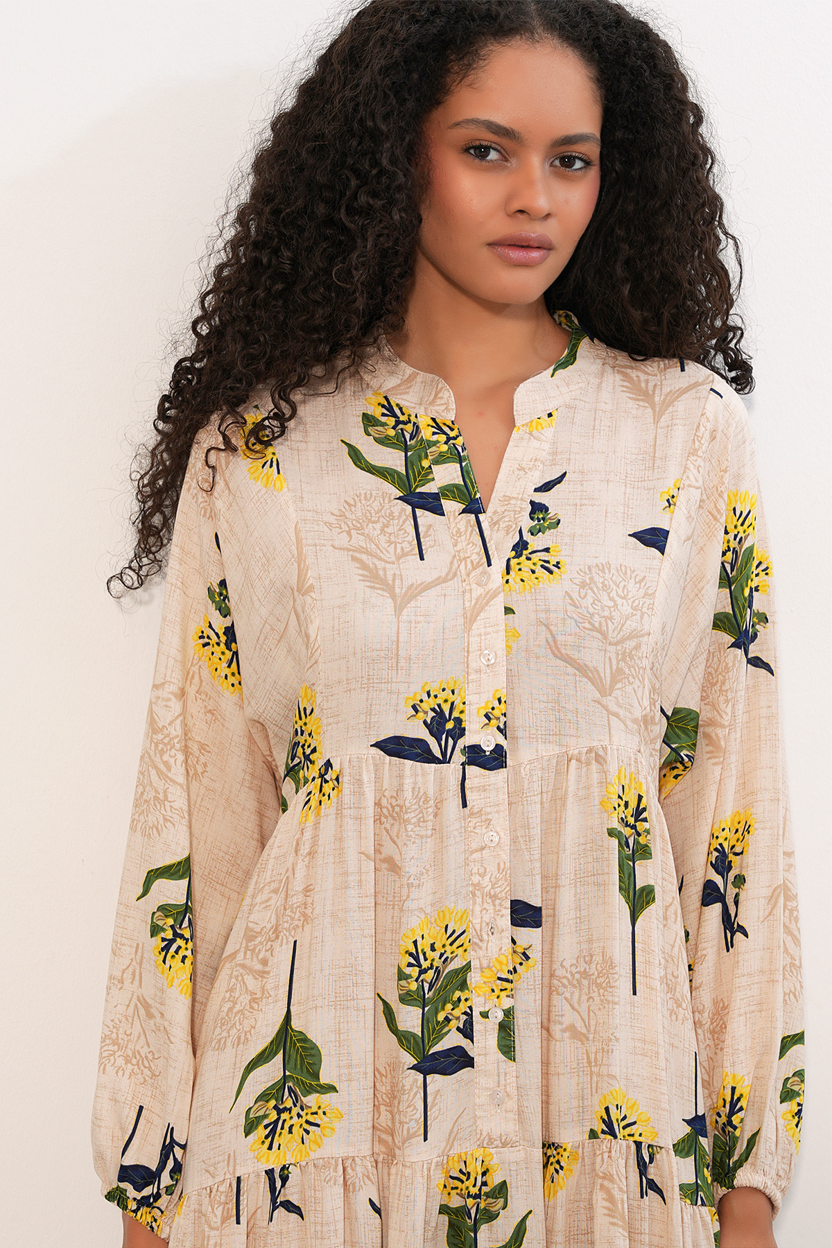 Women's Side-Tie Long-Sleeve Blouse 996 