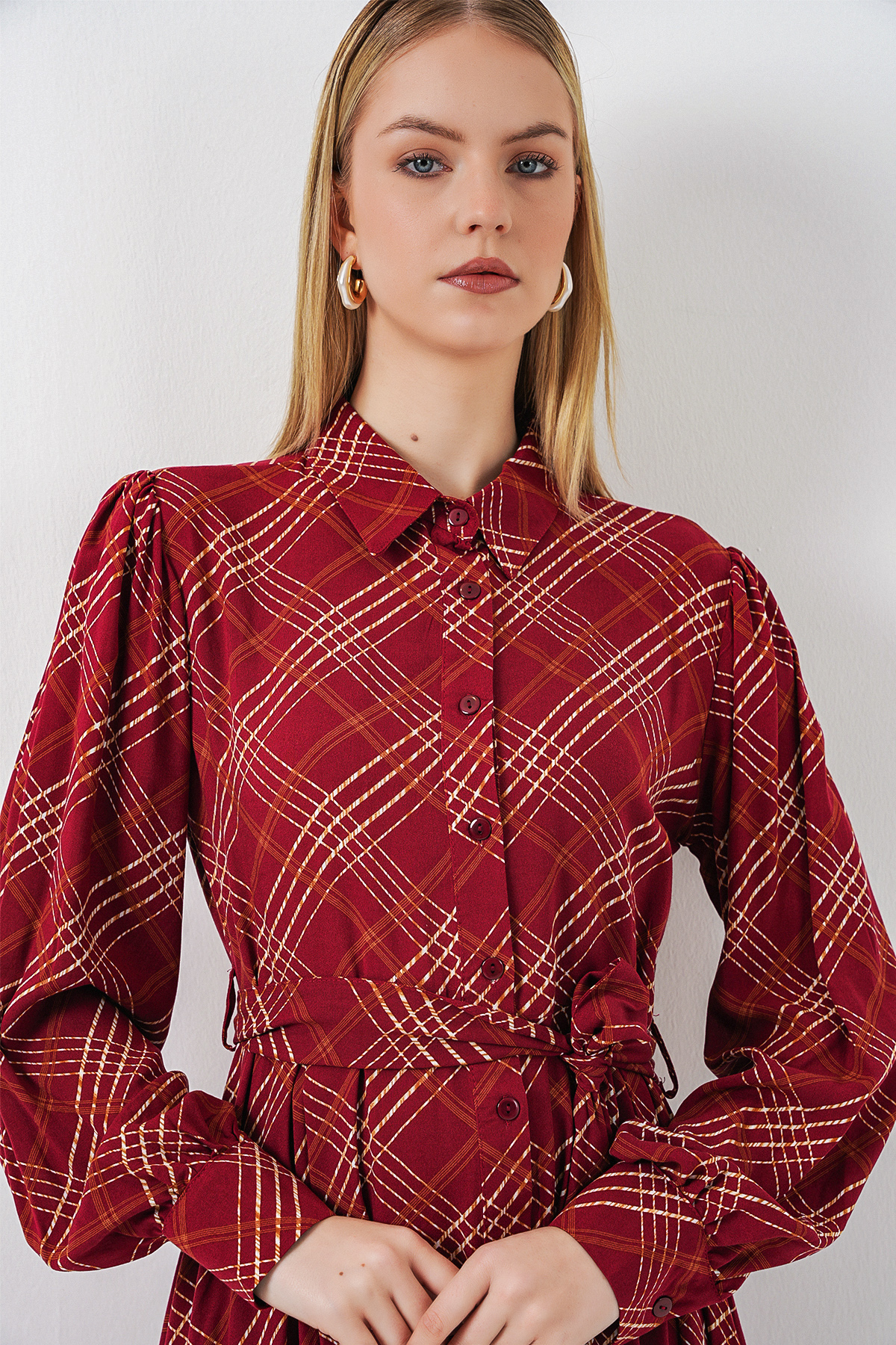 Women's Wrap Satin Shirt 20386 