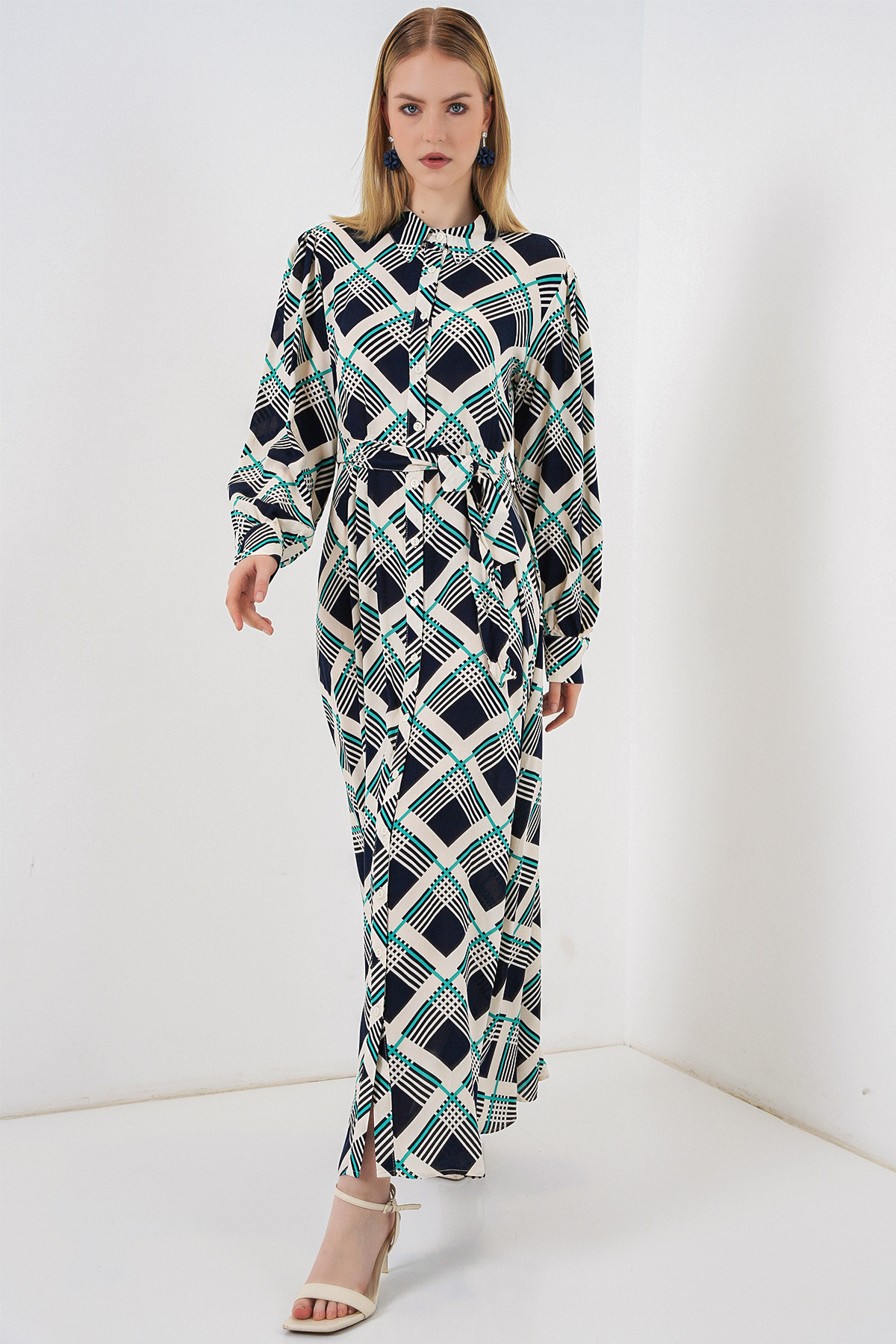 Women's Wrap Satin Shirt 20386 