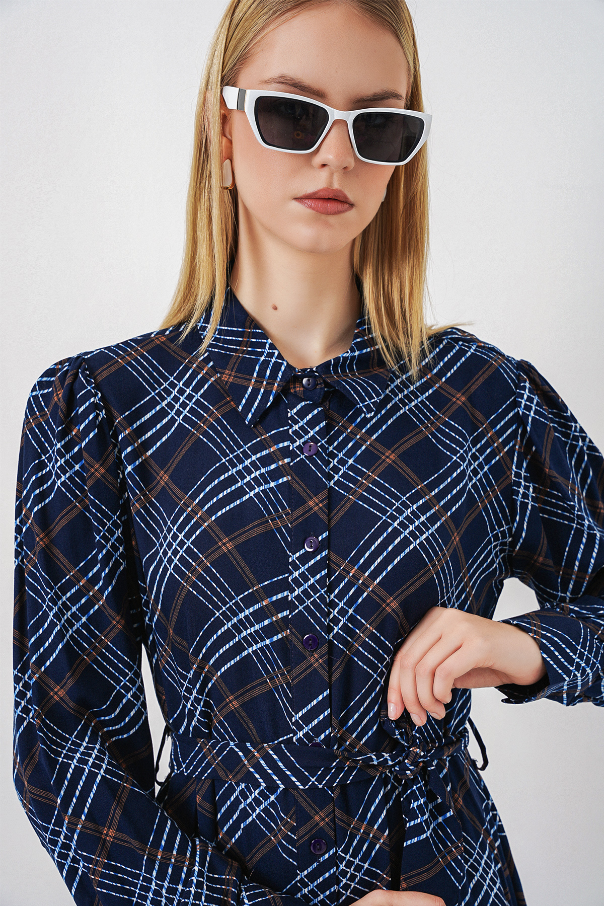 20123 Polo Collar Knitted Blouse 
