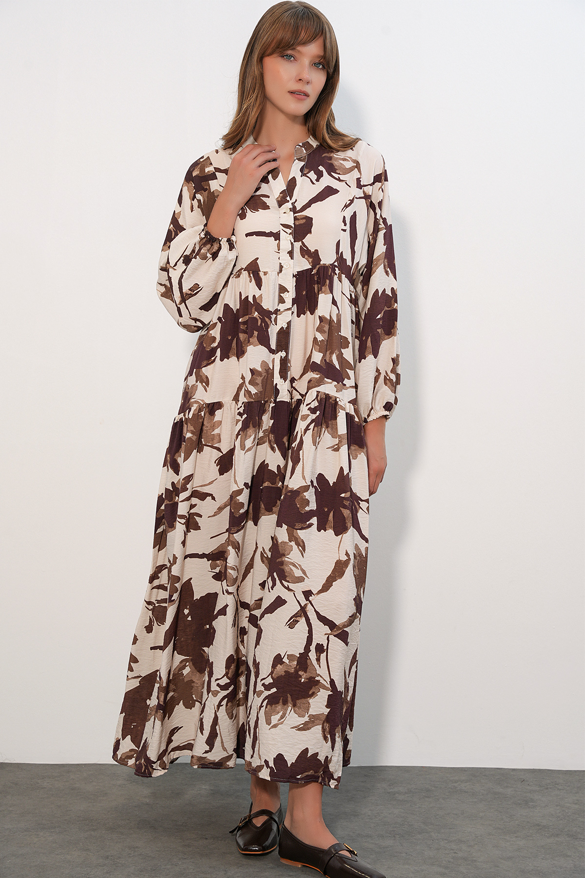 Women's Lily Fabric Long Hijab Dress 2593 