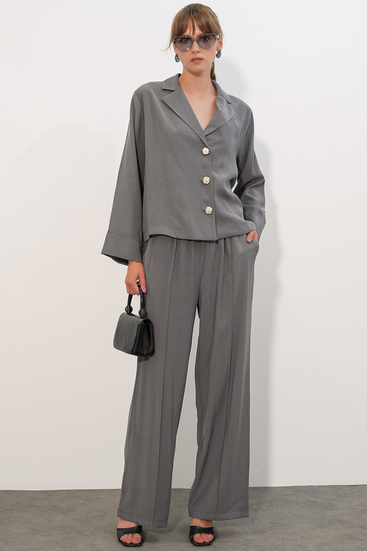 Women's Side-Tie Long-Sleeve Blouse 996 