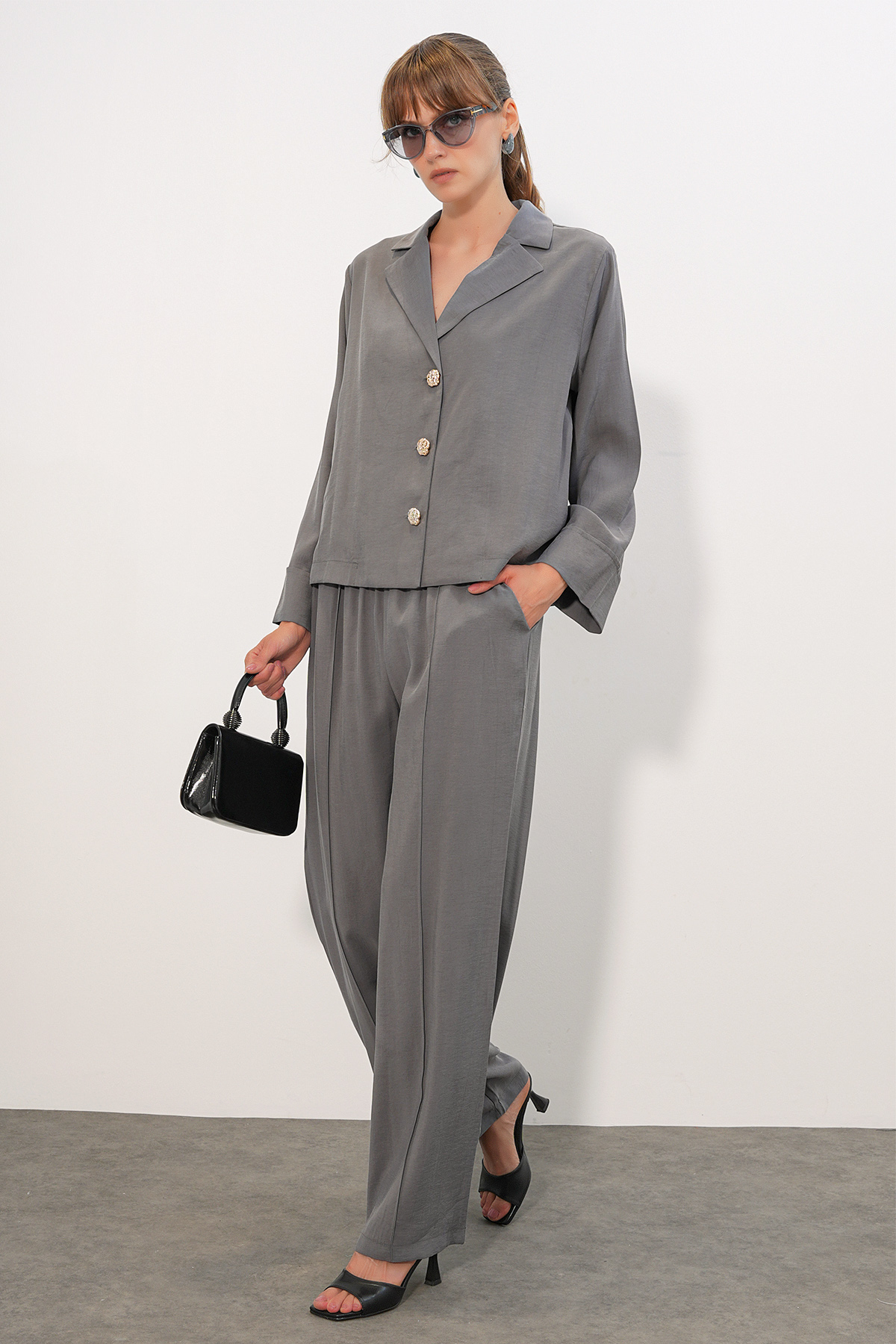 Women's Side-Tie Long-Sleeve Blouse 996 