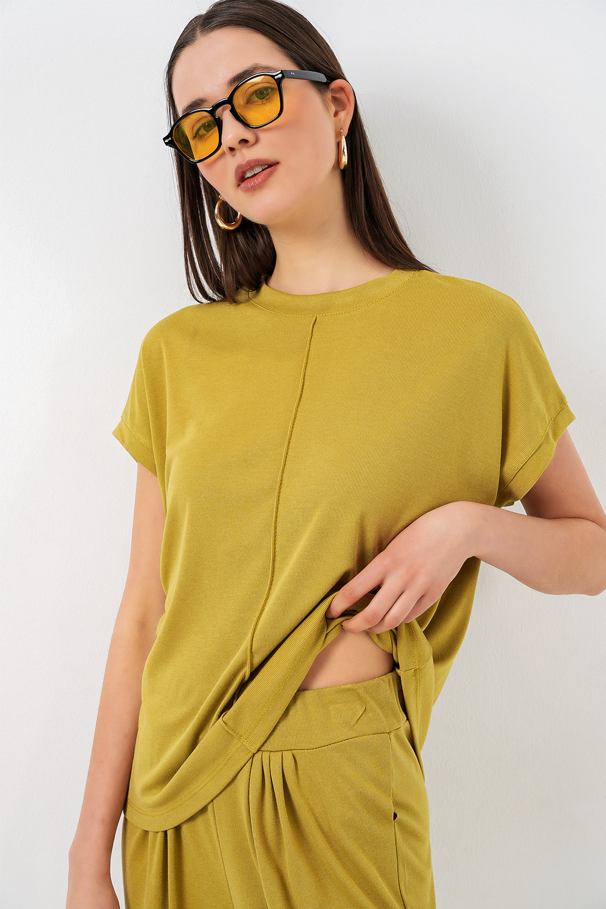 Women's Long Skirt with Elastic Waistband 8072 