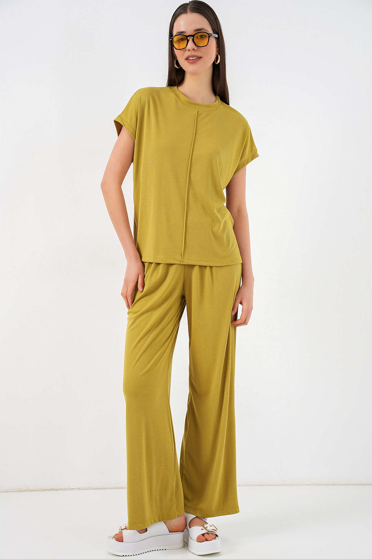 Women's Long Skirt with Elastic Waistband 8072 