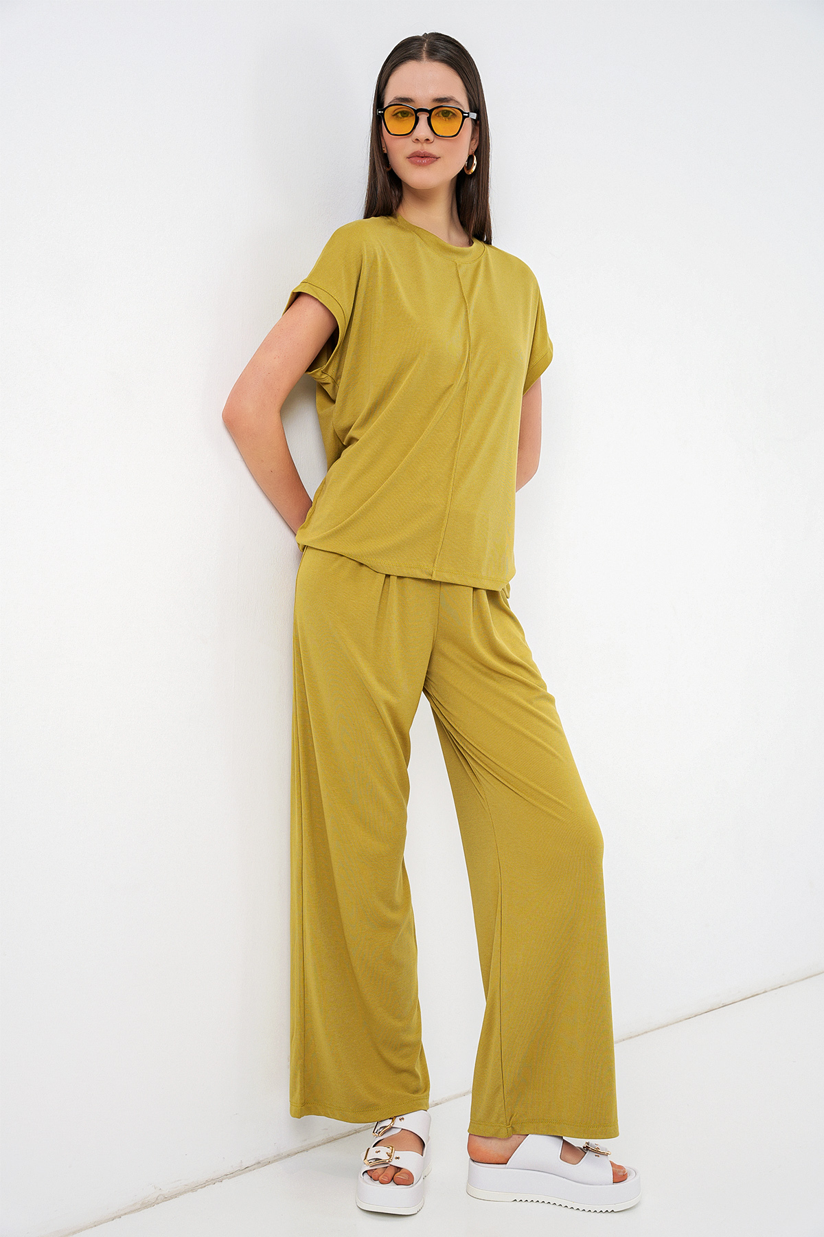 Women's Long Skirt with Elastic Waistband 8072 