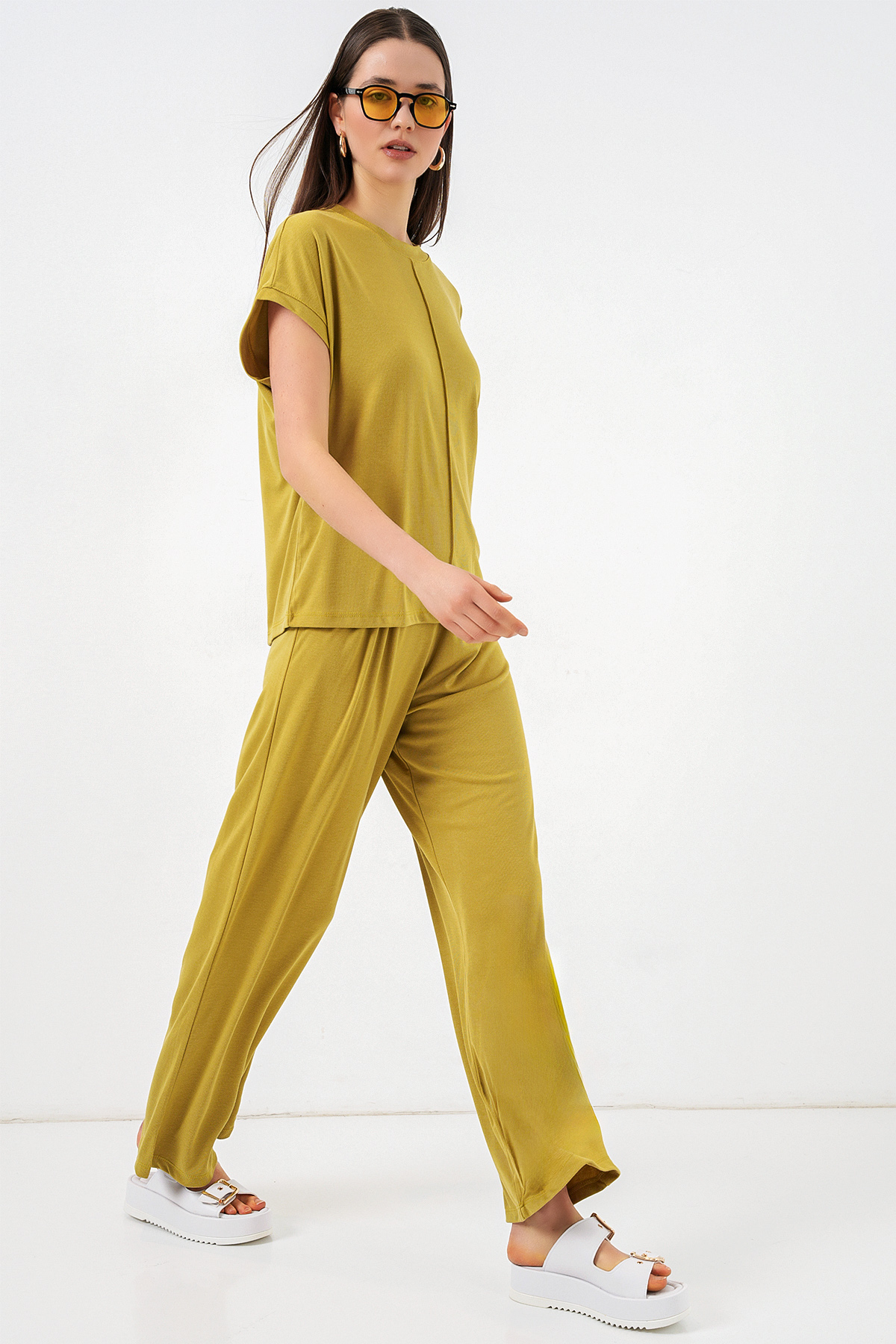 Women's Long Skirt with Elastic Waistband 8072 