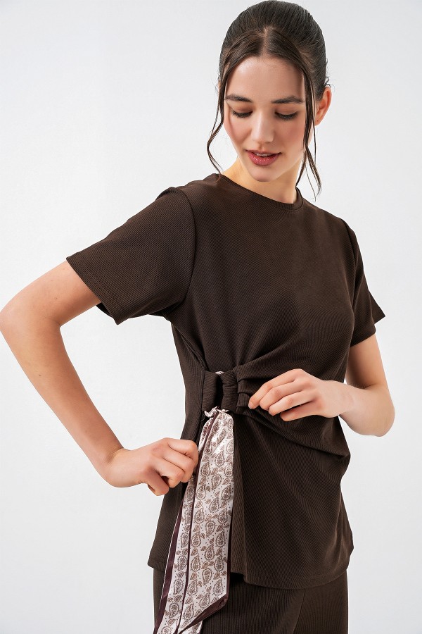 Women's Side-Tie Two-Piece Set 30104 
