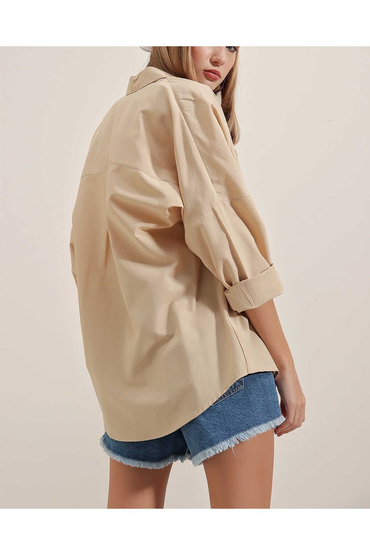 3900 Oversize Long Basic Shirt 