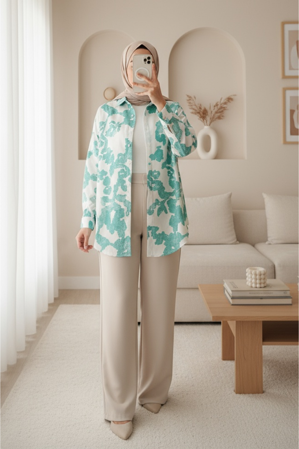 3900 Oversize Long Basic Shirt 