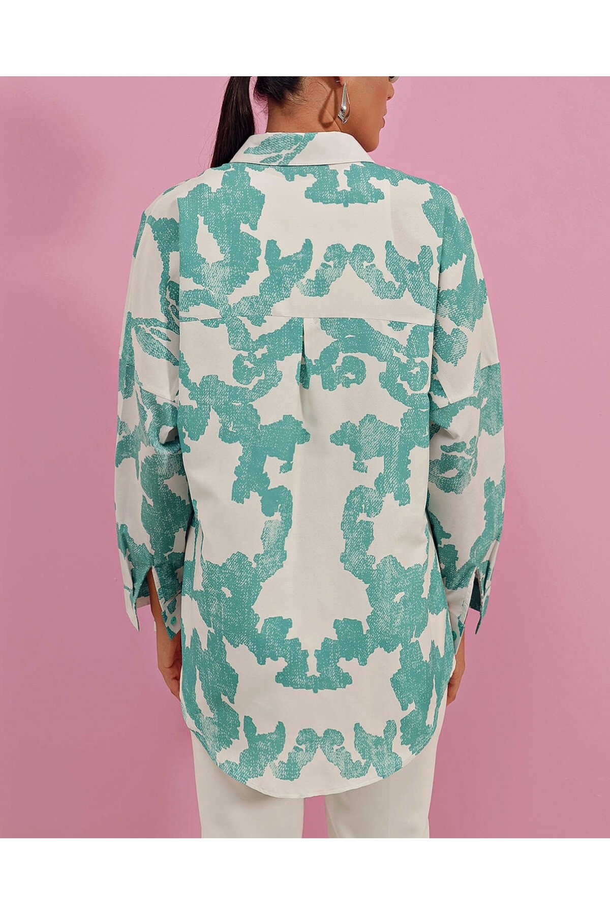 3900 Oversize Long Basic Shirt 