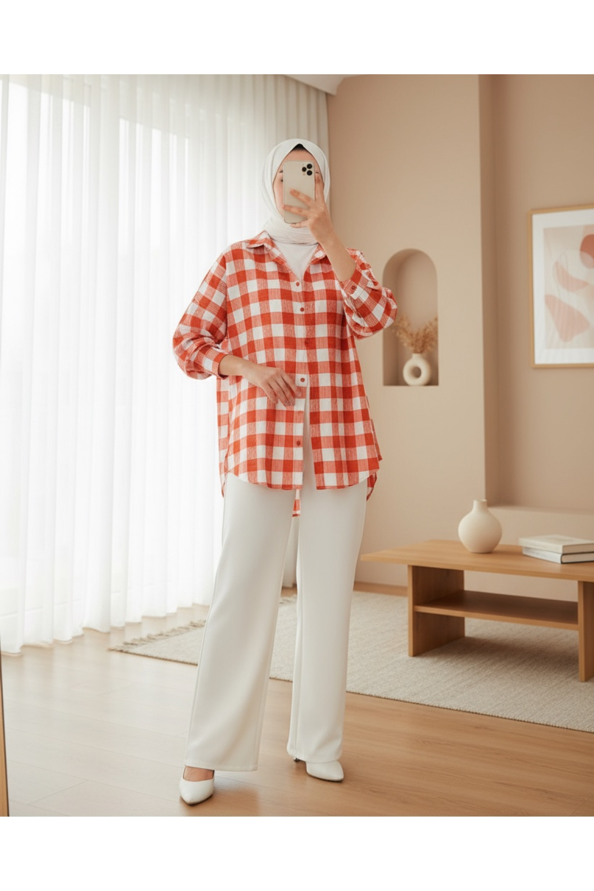 قميص أساسي طويل مقاس كبير 3900 