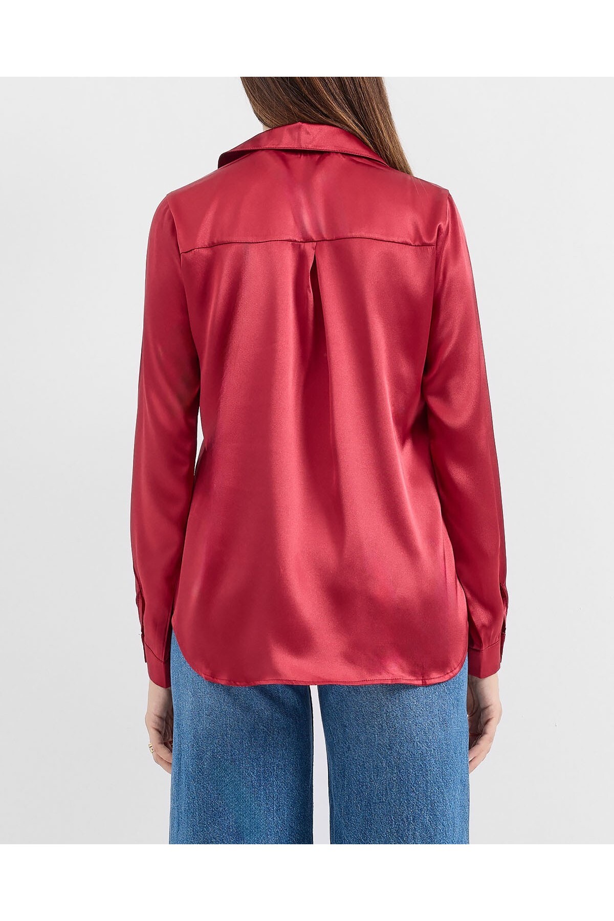 3964 Lightly Flowing Satin Shirt 