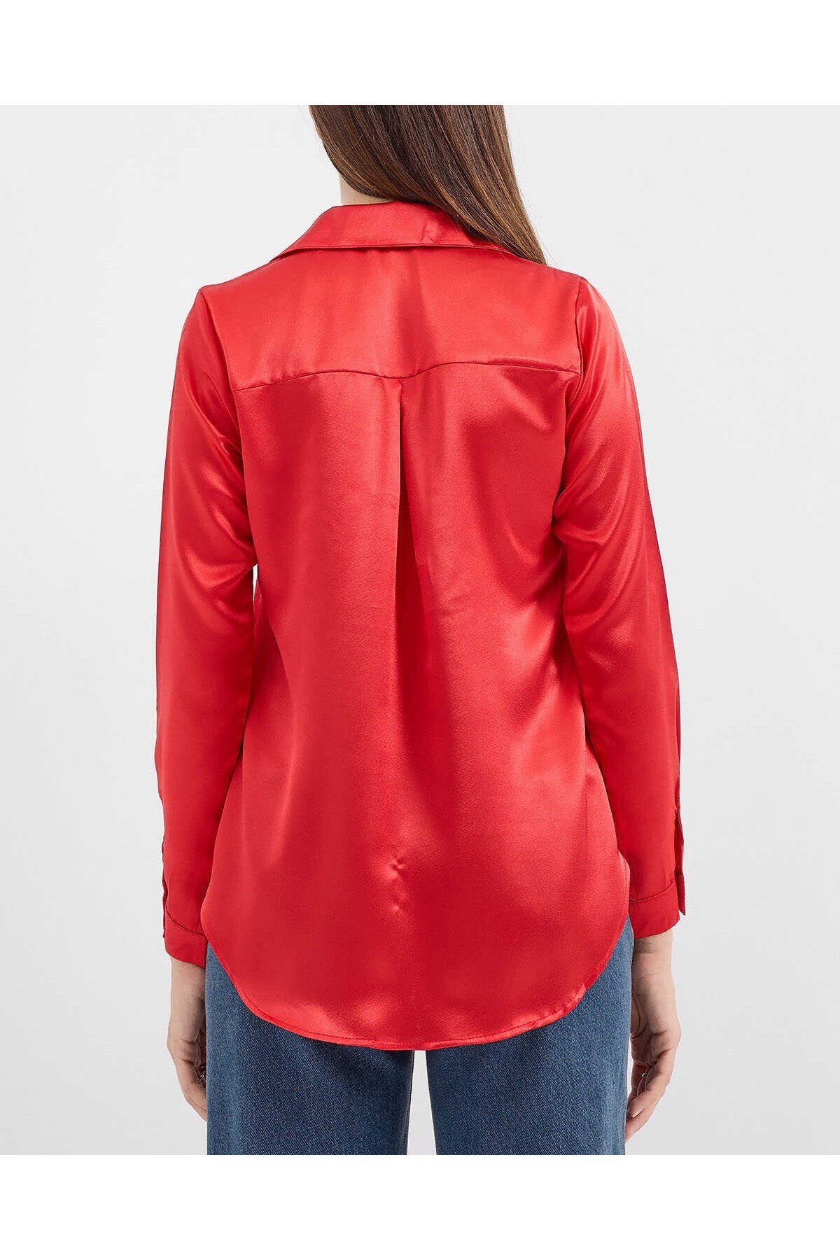 3964 Lightly Flowing Satin Shirt 
