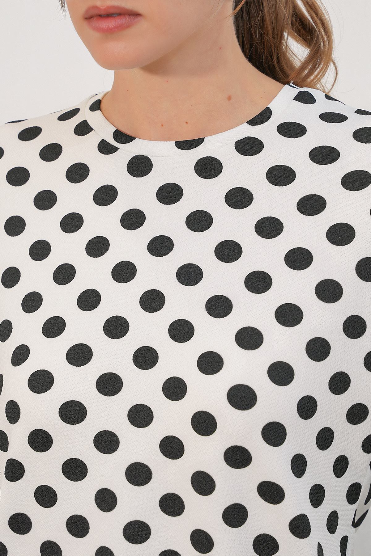 Women's Polka Dot Mini Denim Skirt 8086 