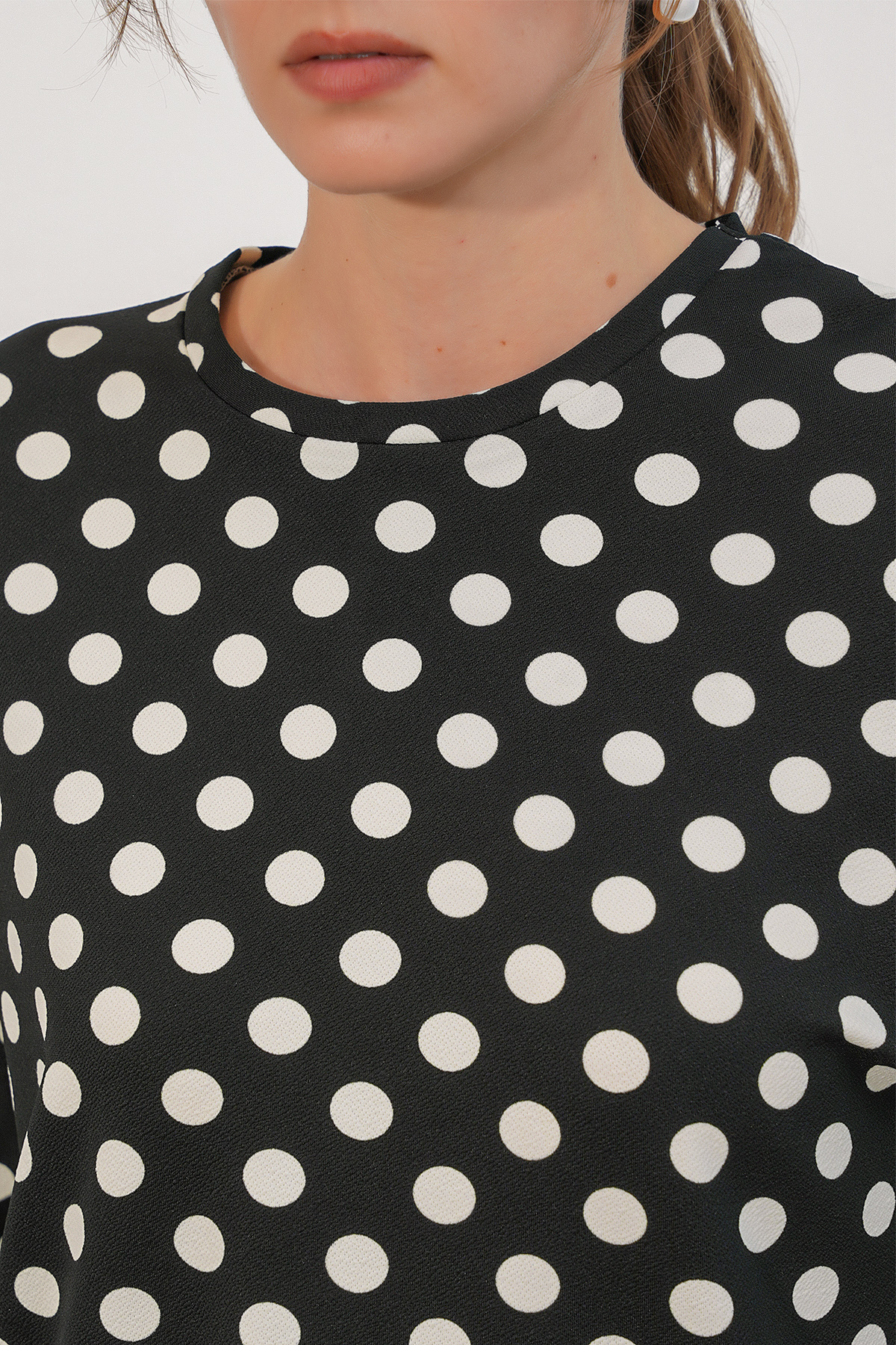 Women's Polka Dot Mini Denim Skirt 8086 
