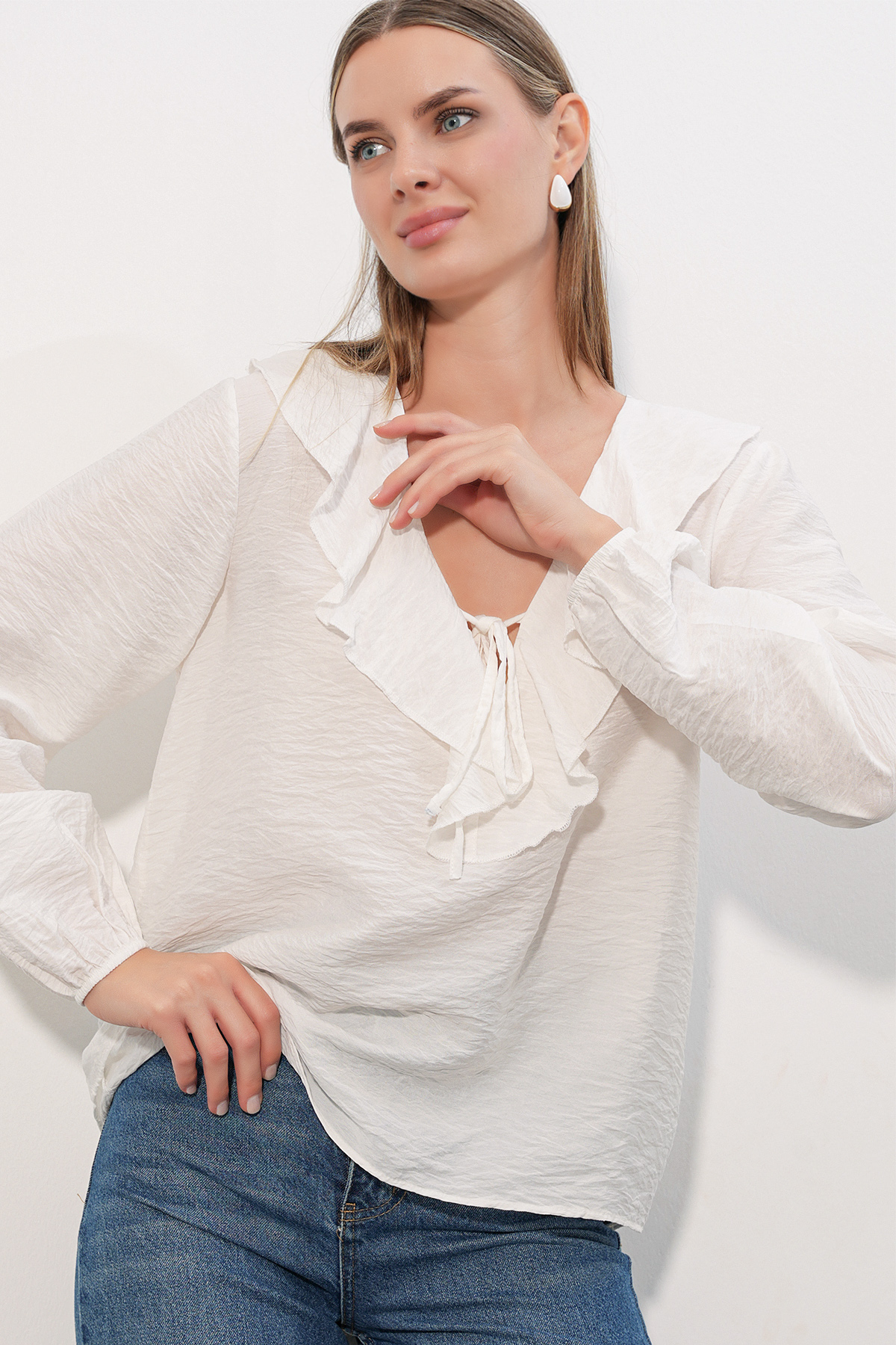 Front Tie Linen Kimono 960 