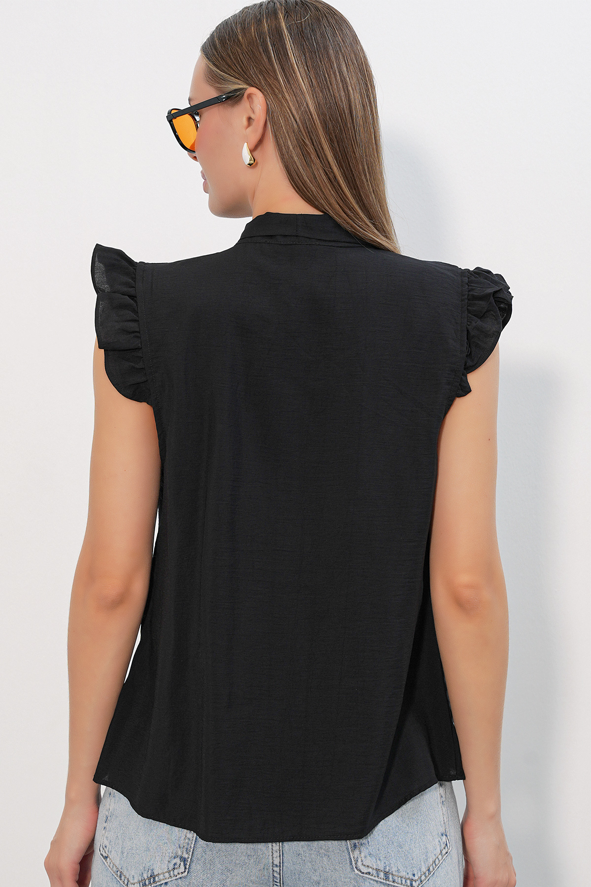 Women's Short Sleeve Crop Blouse 958 