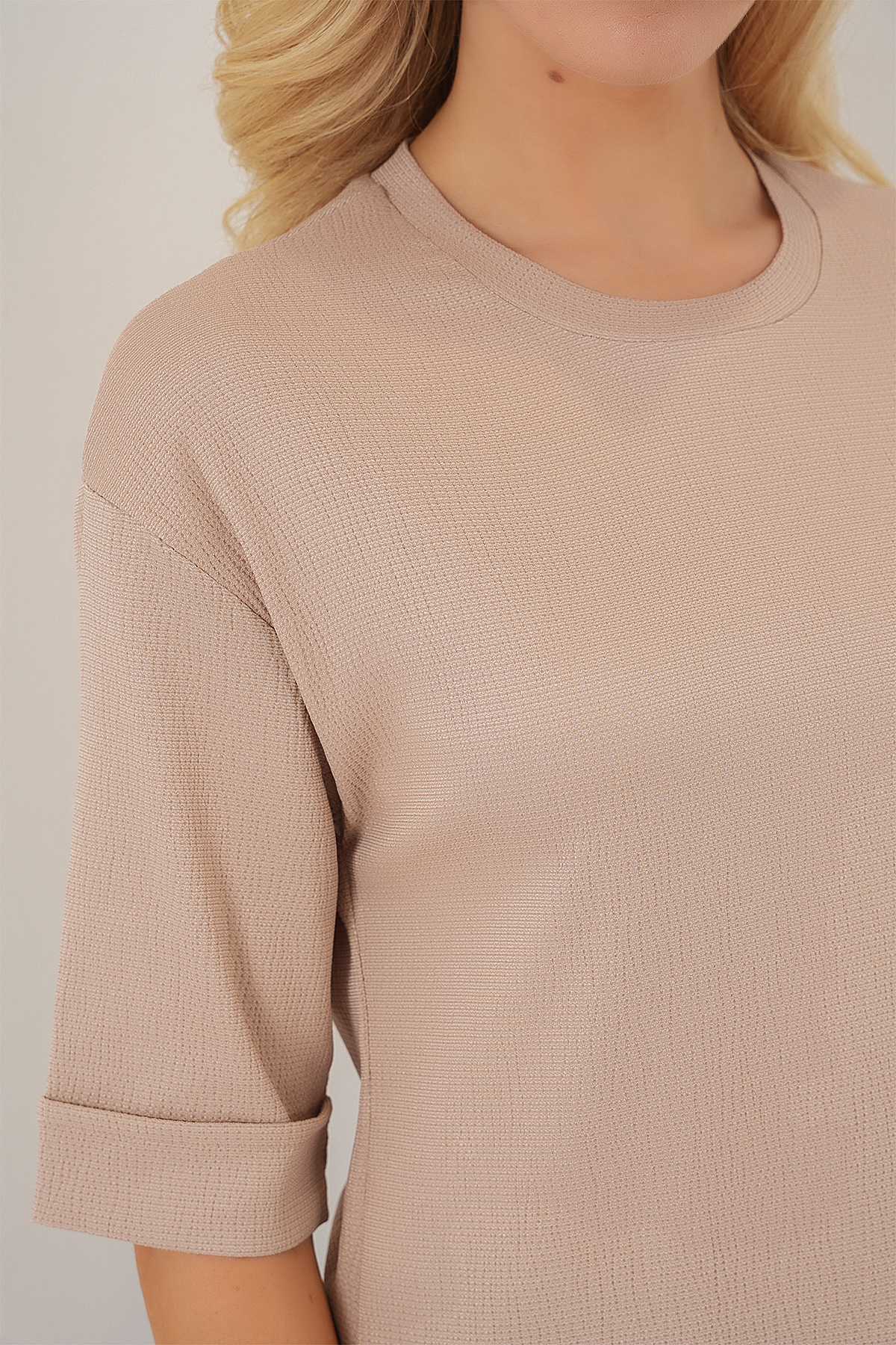 4332 Side Slit Knitted T-shirt 