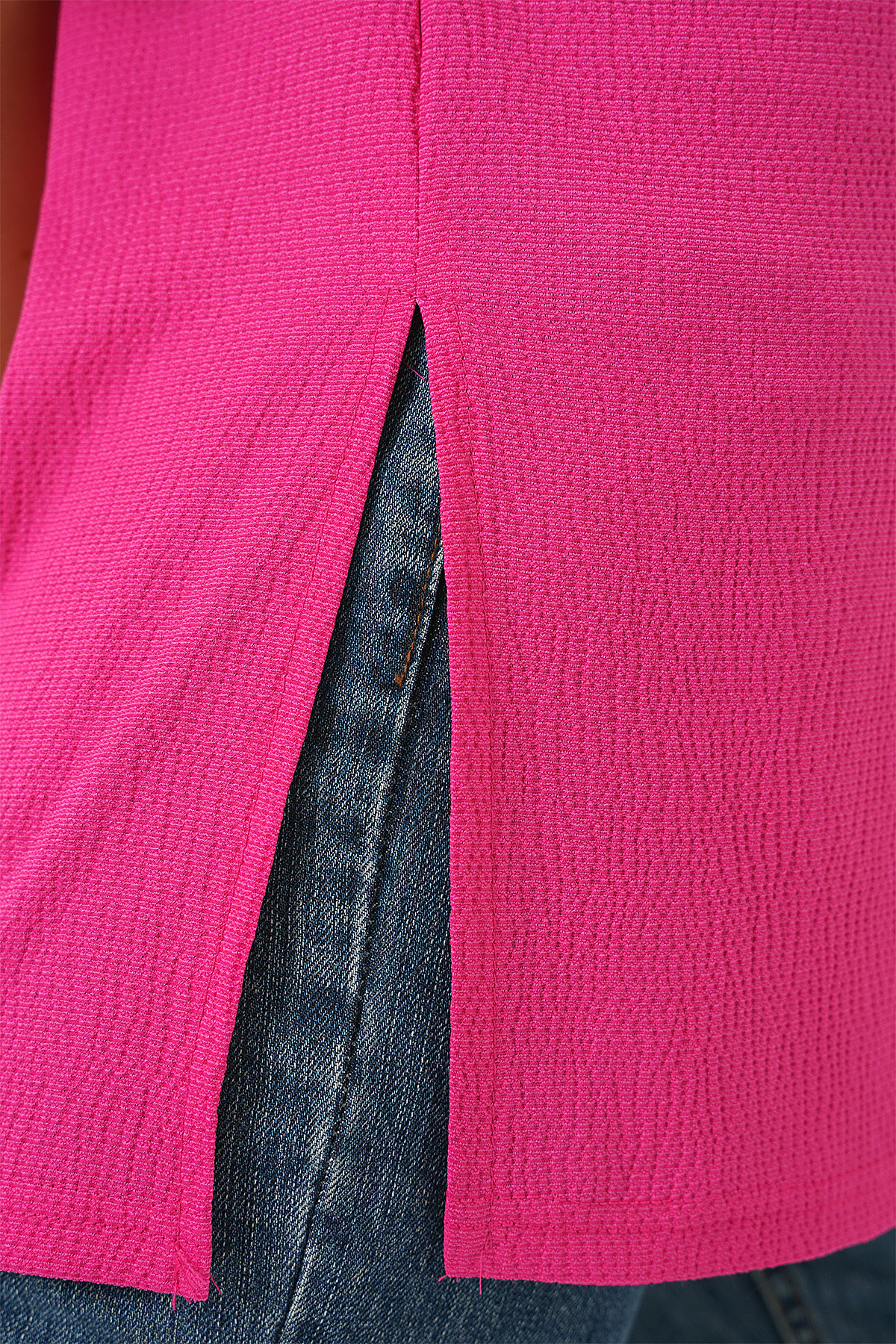 4332 Side Slit Knitted T-shirt 