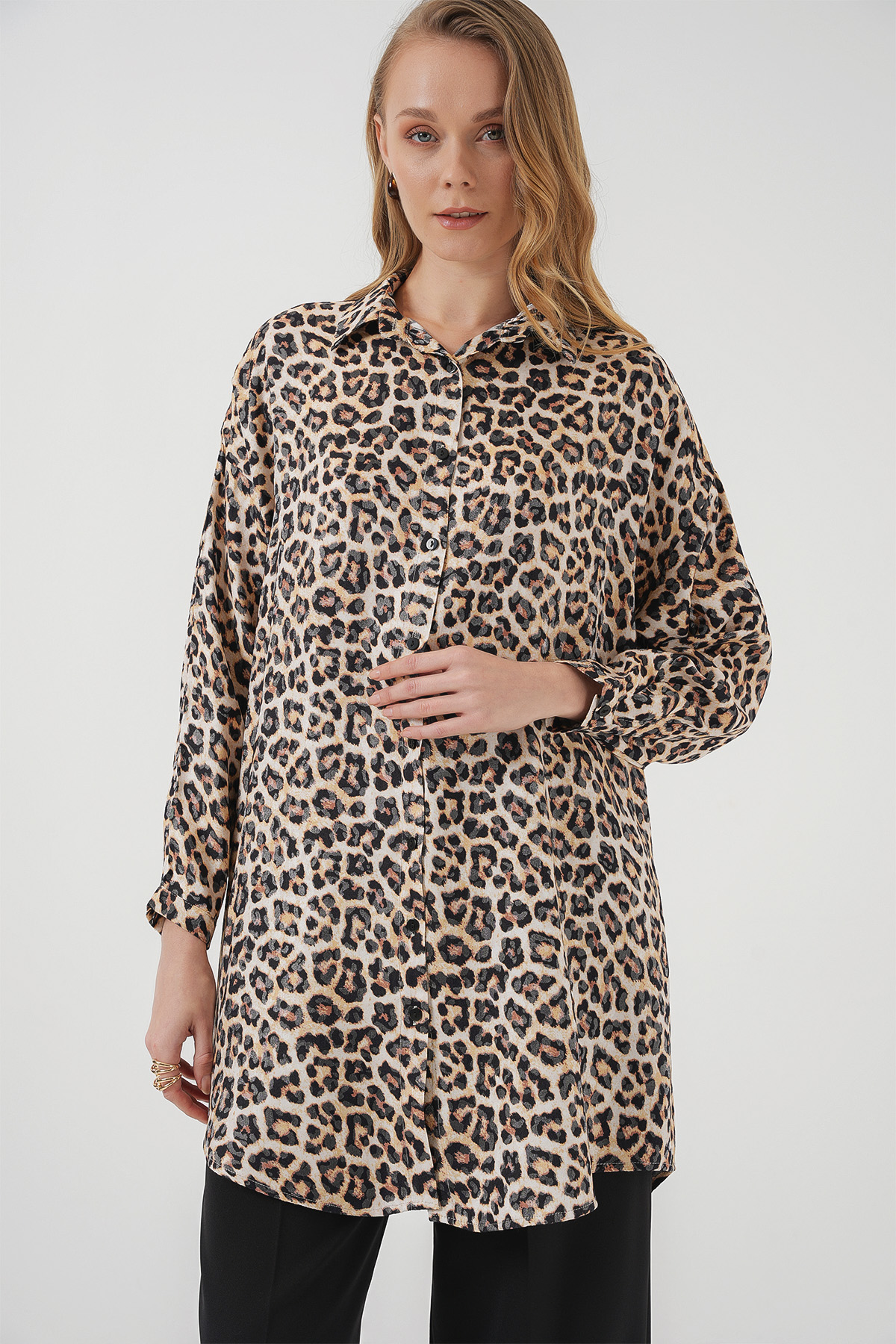 Women's Striped Oversize Blouse 967 