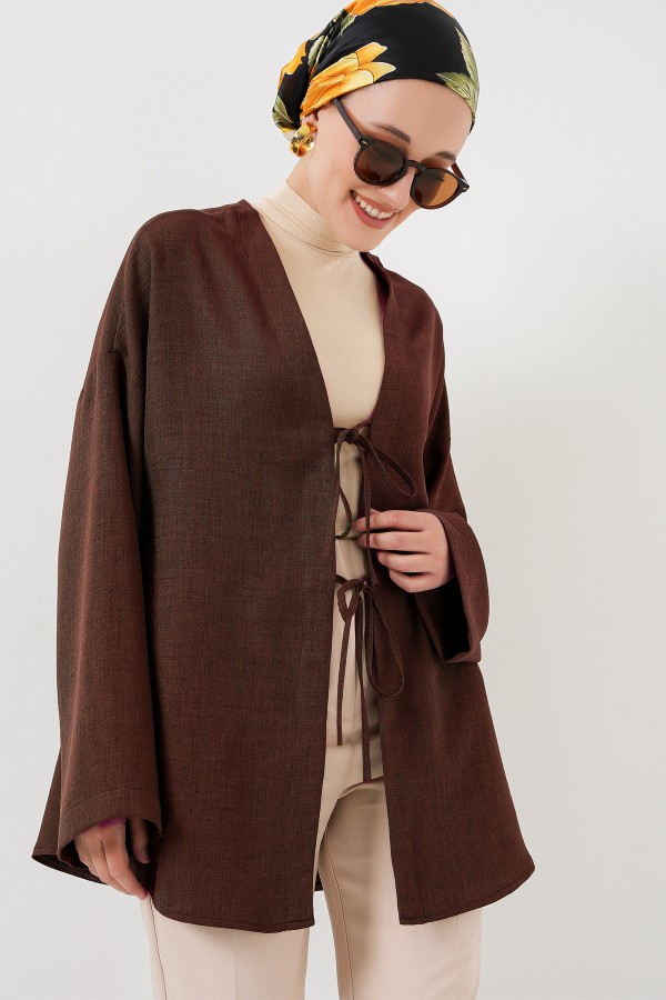 Linen Hijab Kimono 5968 