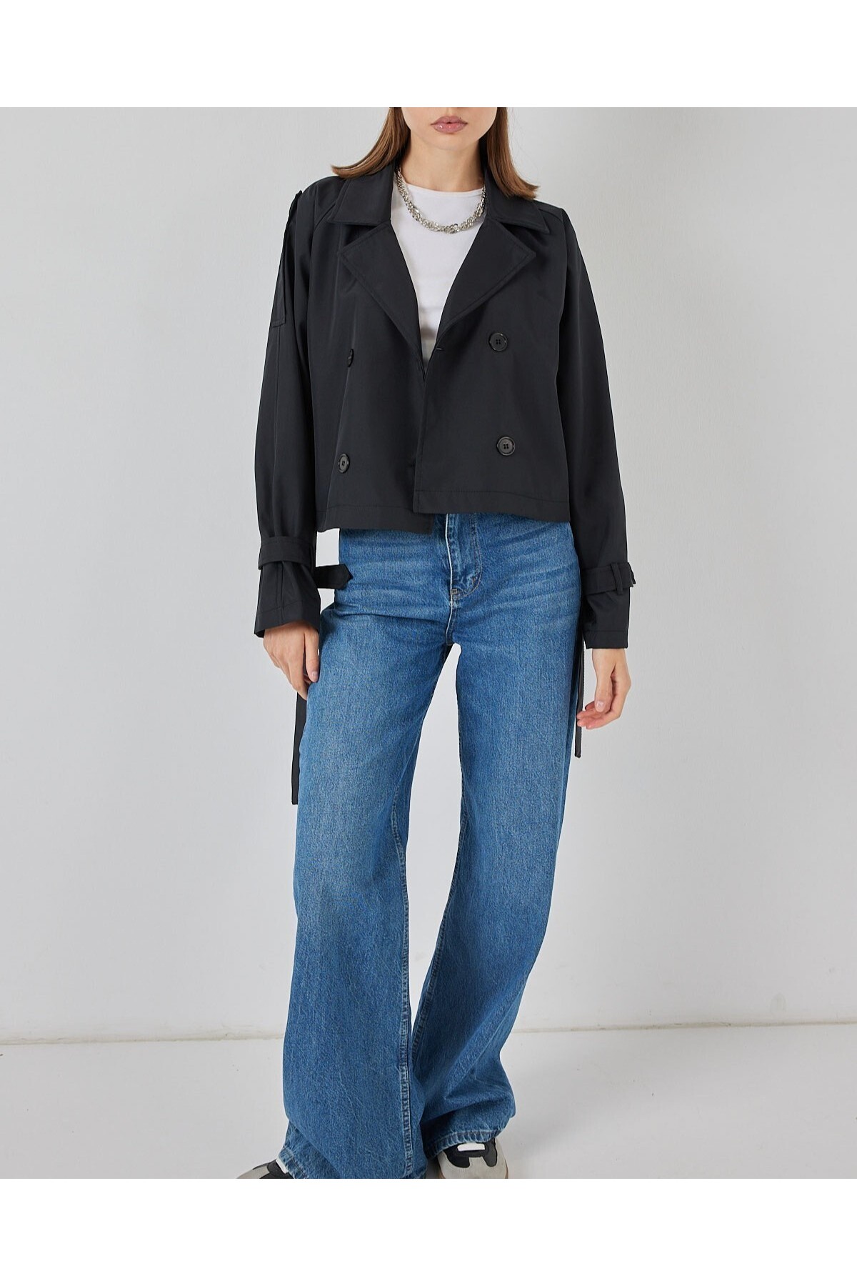 Women's Belted Short Trench Coat 5970 