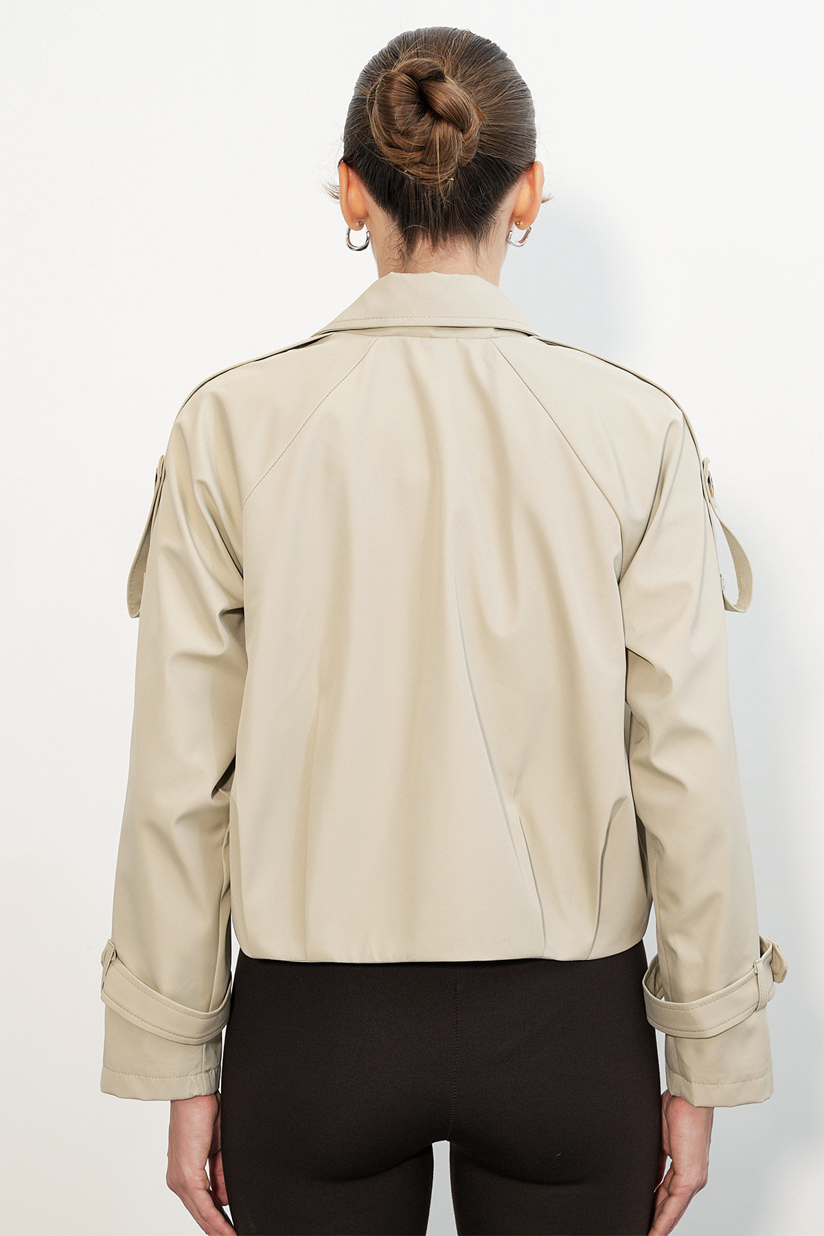 Women's Belted Fox Fabric Coat 9173 