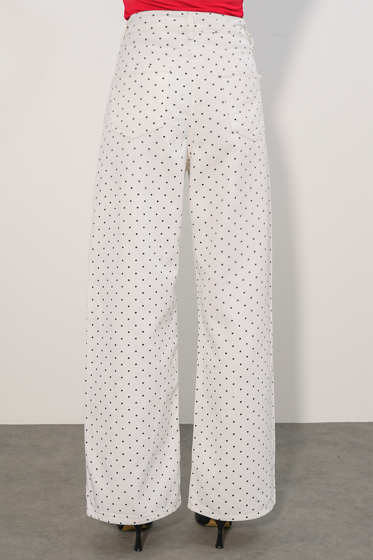 Women's Polka Dot Mini Denim Skirt 8086 