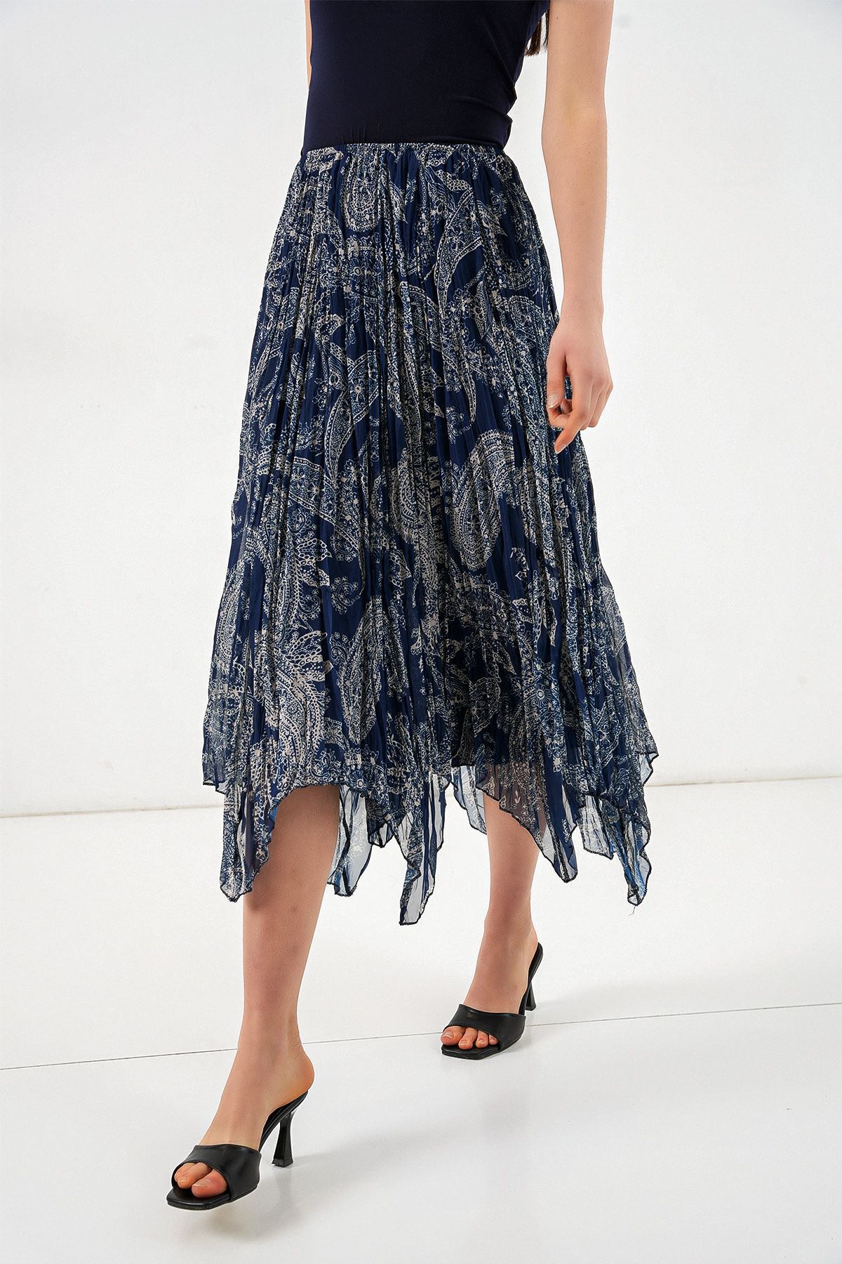 Women's Asymmetrical Tulle Chiffon Skirt 8061 