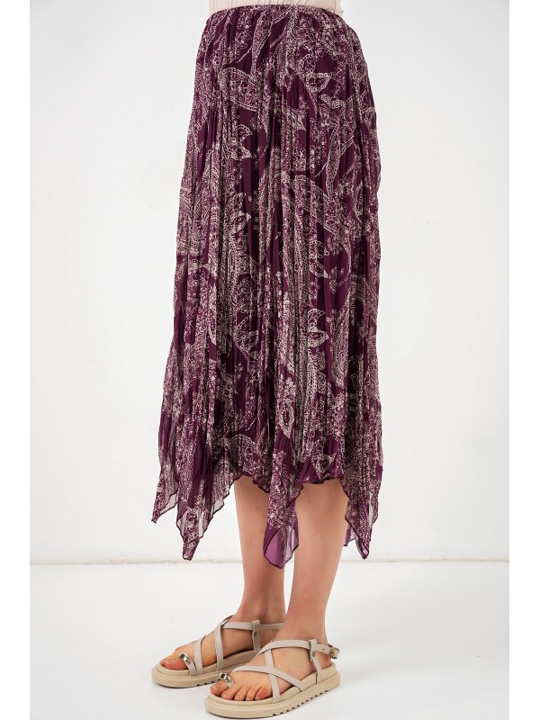 تنورة نسائية غير متماثلة من التول والشيفون 8061 