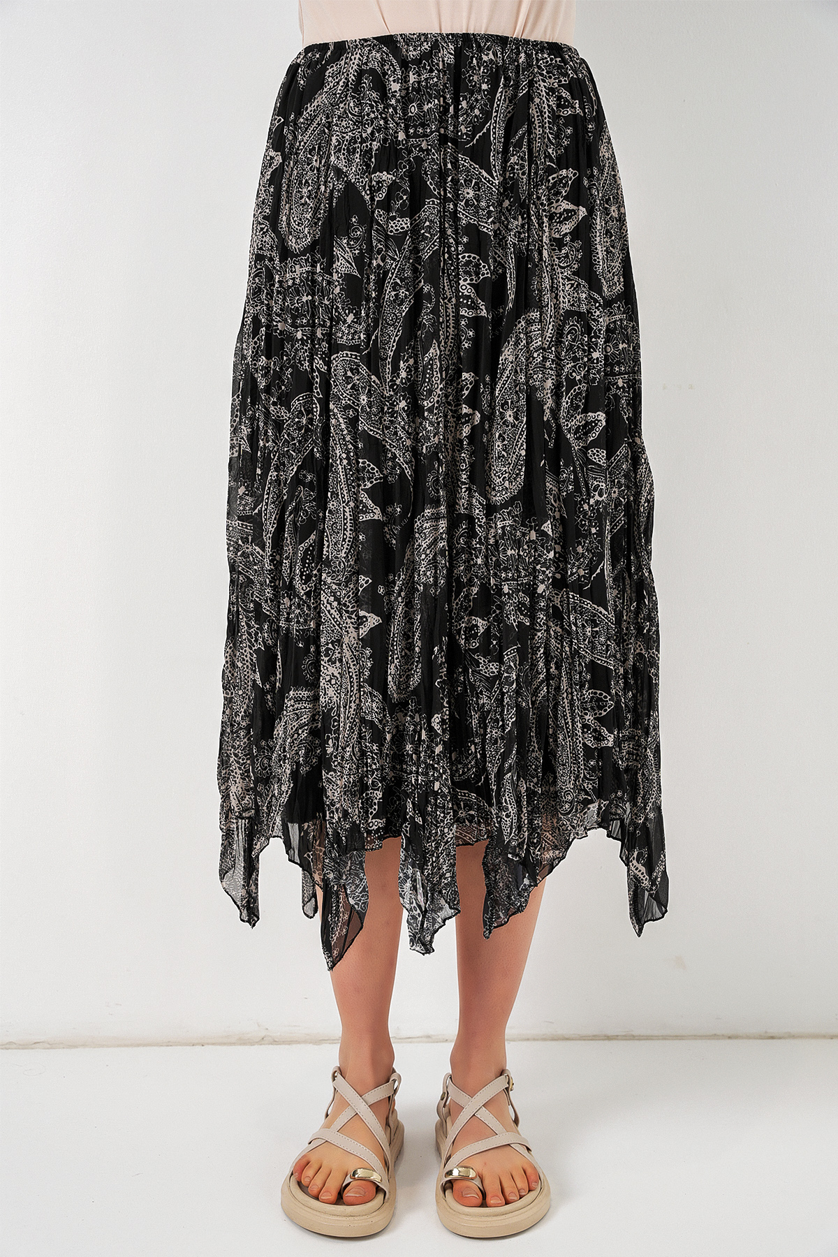 Women's Asymmetrical Tulle Chiffon Skirt 8061 