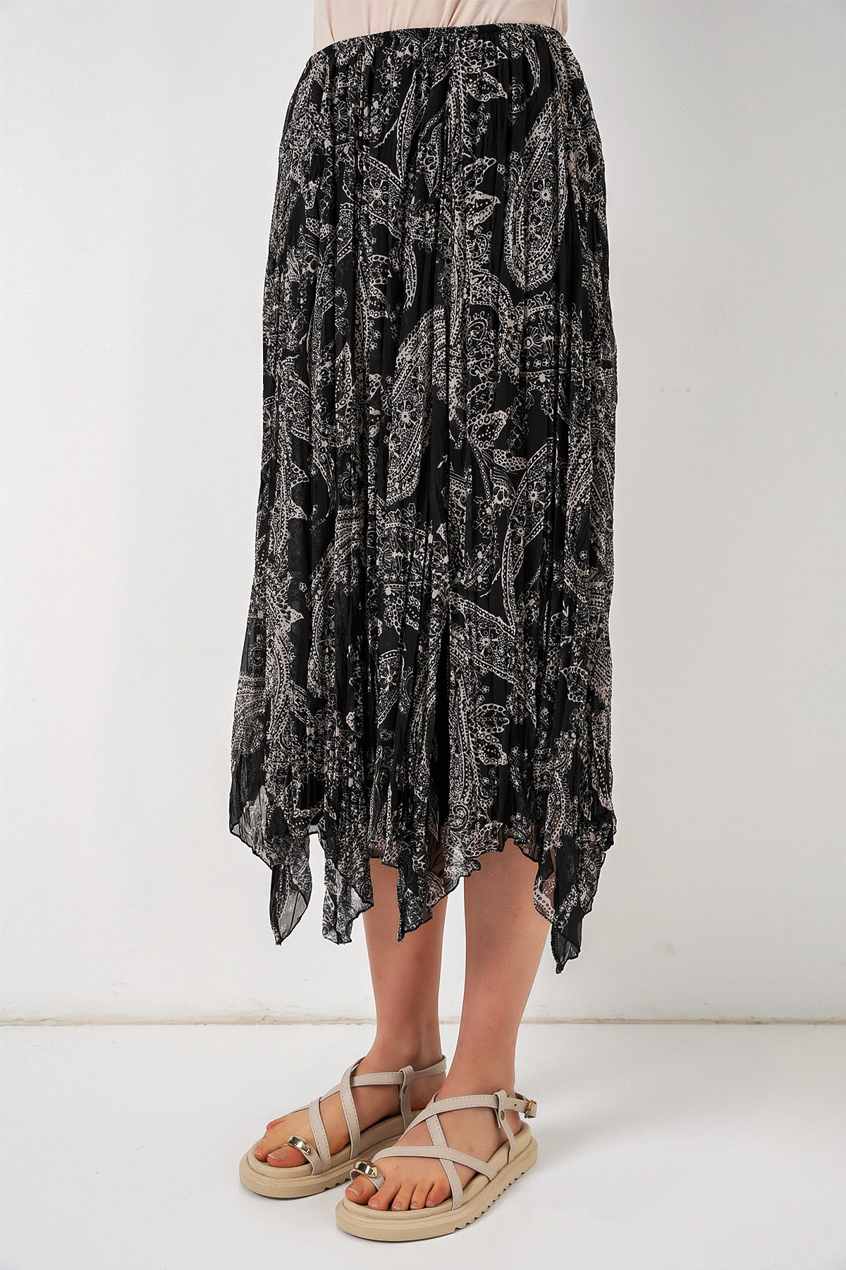 Women's Asymmetrical Tulle Chiffon Skirt 8061 