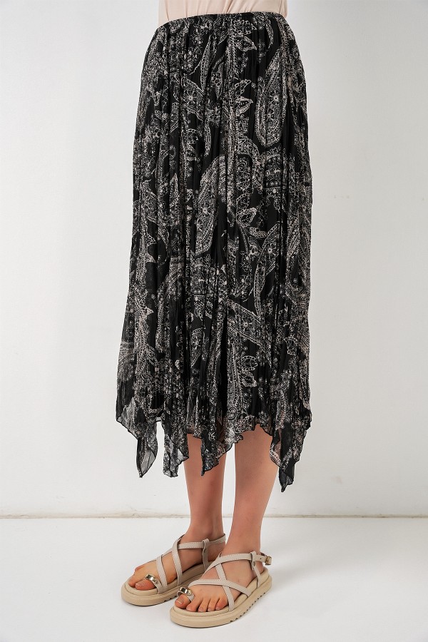 تنورة نسائية غير متماثلة من التول والشيفون 8061 