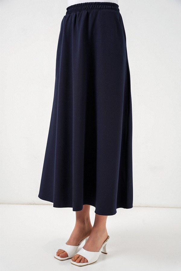 Women's Long Skirt with Elastic Waistband 8072 