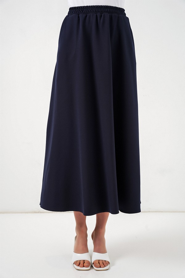 Women's Long Skirt with Elastic Waistband 8072 
