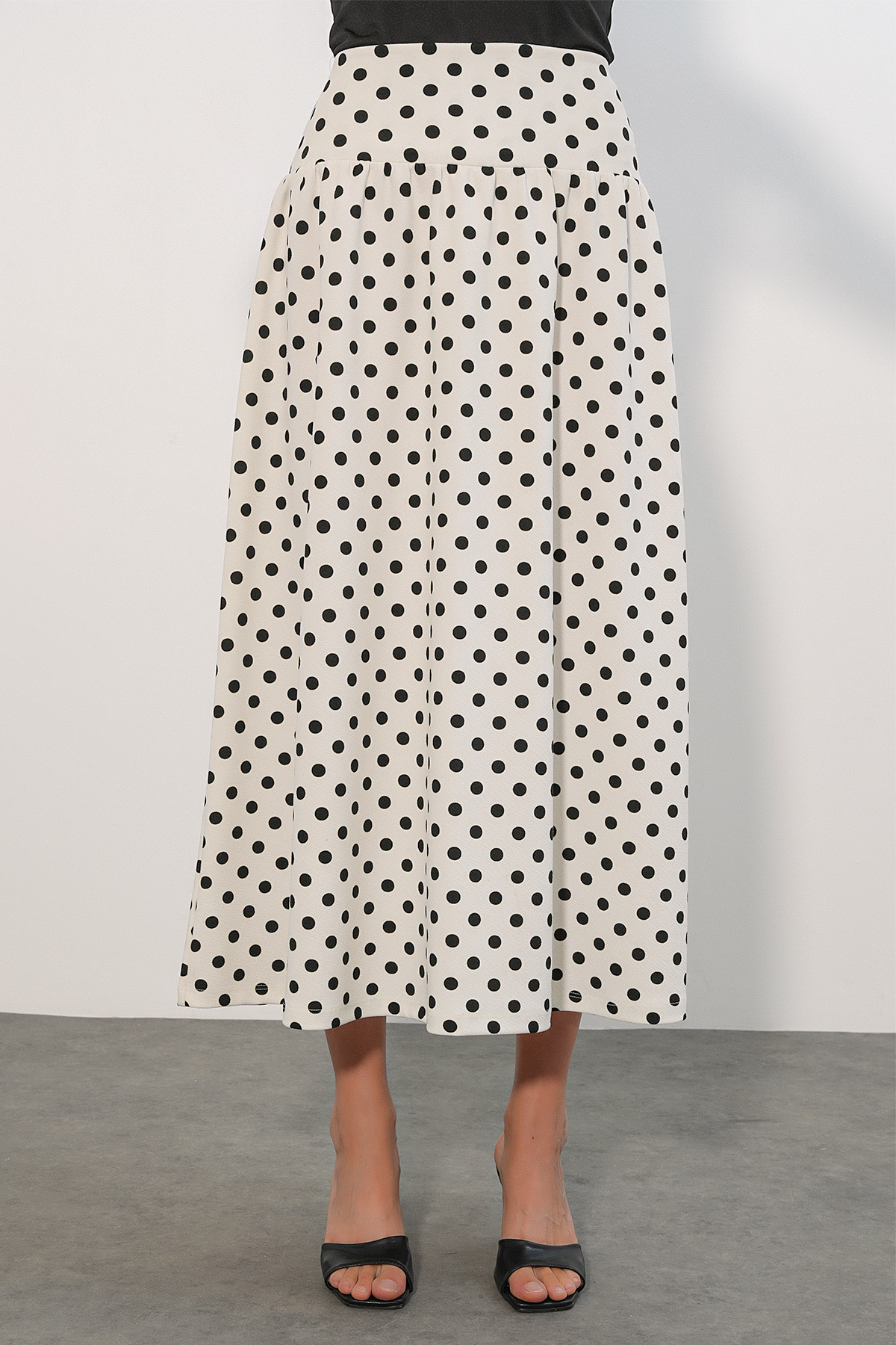 Women's Polka Dot Long Skirt 8084 